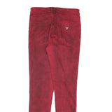 GUESS Womens Jeans Red Slim Skinny Denim W26 L29 Zip Cotton Blend Stylish