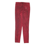 GUESS Womens Jeans Red Slim Skinny Denim W26 L29 Zip Cotton Blend Stylish