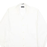 ARROW Mens White Plain Shirt S Classic Button Collar Cotton Blend