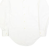 ARROW Mens White Plain Shirt S Classic Button Collar Cotton Blend