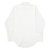 ARROW Mens White Plain Shirt S Classic Button Collar Cotton Blend