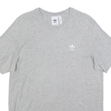 ADIDAS Mens Grey Crew Neck Short Sleeve T-Shirt L Cotton Blend Casual Wear
