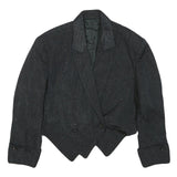 Womens Black Button Jacket L Woven Glitter Evening Wear