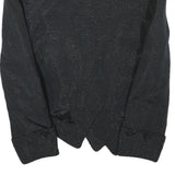 Womens Black Button Jacket L Woven Glitter Evening Wear