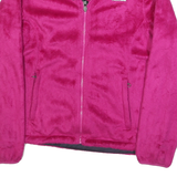 THE NORTH FACE Womens Pink & Grey Fleece Jacket S Polyester Zip Outdoor Warm