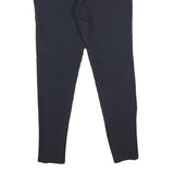 STEFANEL Womens Viscose Blend Navy Slim Zip Trousers W30 L26 Stylish Comfort