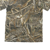 RUSSELL OUTDOOR Mens Green Brown Camouflage T-Shirt S Short Sleeve Crew Neck