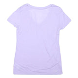 ADIDAS Womens Lilac XS V-Neck Polyester Blend T-Shirt Short Sleeve Sport Casual