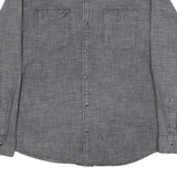 WRANGLER Mens Grey Casual Shirt L Long Sleeve Cotton Blend Workwear
