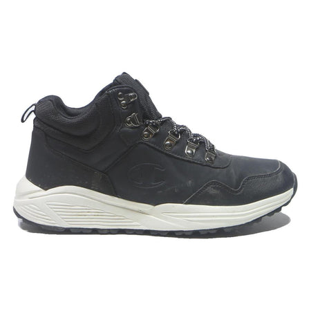 CHAMPION Mens Black Synthetic Lace-Up Trainers UK 7.5 Comfortable Casual Sport