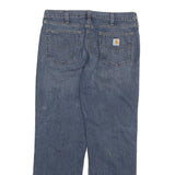 CARHARTT Mens Jeans Blue Regular Straight Denim W36 L32 Workwear Zip Closure