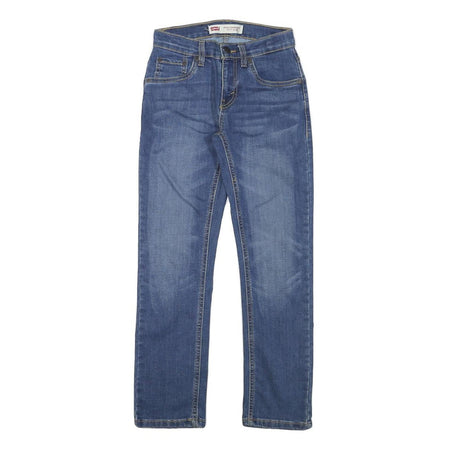 LEVI'S 511 Boys Jeans Blue Slim Straight Denim Medium W25 L26 Zip Cotton Blend