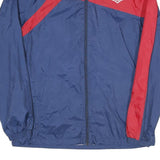 Mens Blue & Red Plain Erima Track Jacket M Polyester Blend Zip