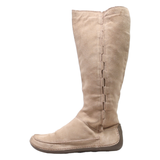 CLARKS High Boots Beige Suede Womens UK 5