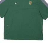 NIKE Mens Green Grey Zip Bomber Jacket XL Polyester Blend Sport Casual