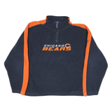 REEBOK Mens Blue & Orange Chicago Bears Track Jacket L Polyester Zip