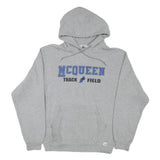 RUSSELL ATHLETIC Mens Grey McQueen Track Field Pullover Hoodie M Casual