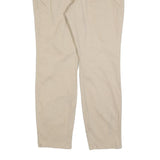 NAUTICA Womens Cotton Blend Beige Regular Fit Straight Leg Trousers W32 L30