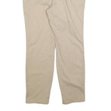 NAUTICA Womens Cotton Blend Beige Regular Fit Straight Leg Trousers W32 L30