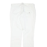 TOMMY HILFIGER Womens Cotton Blend White Slim Straight Trousers W32 L31