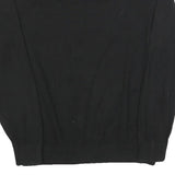 NAUTICA Mens Black Plain Cotton Jumper Crew Neck Basic Knit L Comfortable Casual