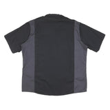 DICKIES Mens Black & Grey Cotton Blend Work Shirt 2XL Short Sleeve Button