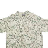 PURITAN Mens Beige & Green Rayon Short Sleeve Shirt XL Lightweight Printed