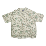 PURITAN Mens Beige & Green Rayon Short Sleeve Shirt XL Lightweight Printed
