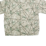 PURITAN Mens Beige & Green Rayon Short Sleeve Shirt XL Lightweight Printed
