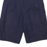 Womens Navy Casual Cotton Blend Shorts XXS W23 High Waist Relaxed Fit
