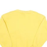 NAOMI BEE Womens Yellow Plain Pullover Jumper V-Neck Basic Knit S Lightweight