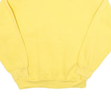 NAOMI BEE Womens Yellow Plain Pullover Jumper V-Neck Basic Knit S Lightweight