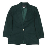 SAG HARBOR Womens Green Wool Blazer Jacket UK 12 Button Classic Tailored