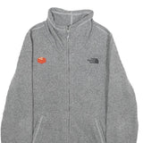 THE NORTH FACE Womens Grey Jacket M Polyester Plain Zip Outdoor Casual Warm