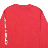 CHAMPION Mens Red Biola University Graphic Long Sleeve Crew Neck T-Shirt L