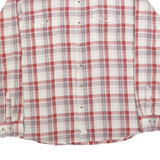 WRANGLER Mens Red & White Cotton Blend Plaid Shirt XL Classic Western Style