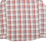 WRANGLER Mens Red & White Cotton Blend Plaid Shirt XL Classic Western Style