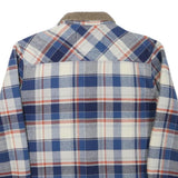 LEVI'S Mens Blue White Check Button Jacket L Cotton Blend Casual Durable