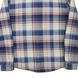 LEVI'S Mens Blue White Check Button Jacket L Cotton Blend Casual Durable