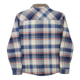 LEVI'S Mens Blue White Check Button Jacket L Cotton Blend Casual Durable