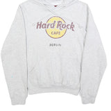 HARD ROCK CAFE Womens Grey Hoodie S Berlin Cotton Blend Pullover Hooded