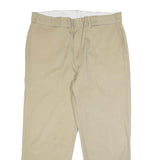 DICKIES Mens Cotton Blend Beige Relaxed Straight Trousers W36 L27 Workwear