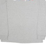 CHAMPION Mens Grey Long Sleeve Crew Neck Logo Cotton Blend T-Shirt L