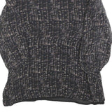 COAST Womens Black & Grey Printed Blouse Long Sleeve V-Neck UK 12 Silk Top