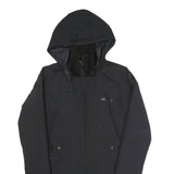 IRIEDAILY Womens Black Outdoor Jacket XS Polyester Blend Plain Zip Hooded Casual
