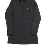 IRIEDAILY Womens Black Outdoor Jacket XS Polyester Blend Plain Zip Hooded Casual