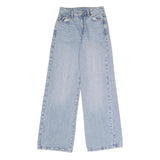 GARAGE DENIM Womens Jeans Blue Regular Wide-Leg Denim Light W24 L31 Classic Zip