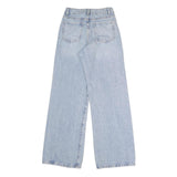 GARAGE DENIM Womens Jeans Blue Regular Wide-Leg Denim Light W24 L31 Classic Zip