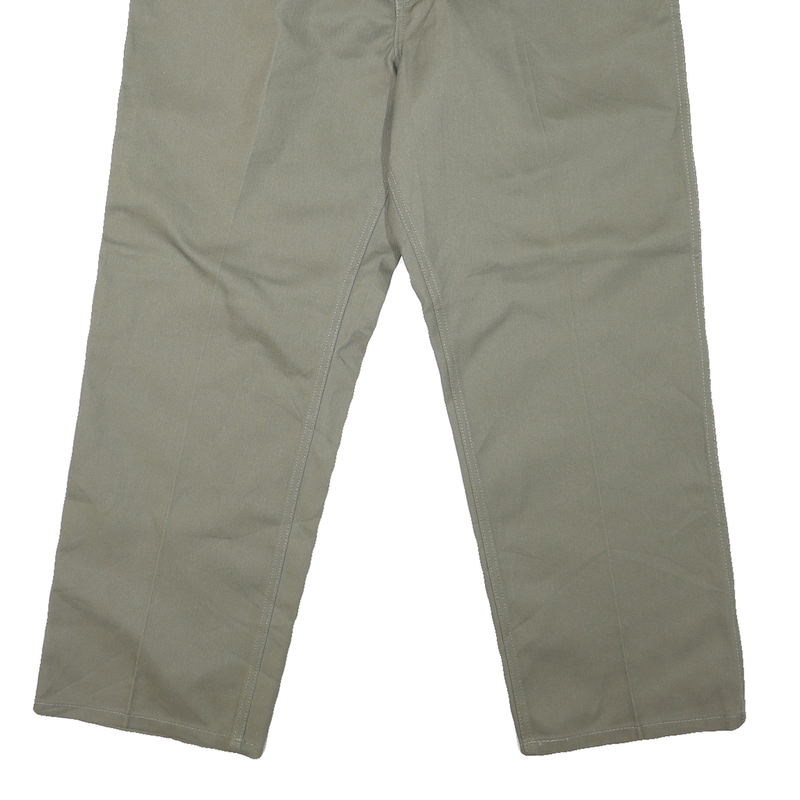 BEN DAVIS Mens Cotton Blend Beige Regular Fit Straight Leg Trousers W40 L30