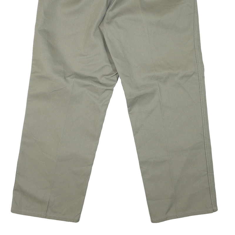 BEN DAVIS Mens Cotton Blend Beige Regular Fit Straight Leg Trousers W40 L30